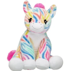 Rainbow Stripes Zebra Stuffed Animal