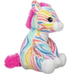 Rainbow Stripes Zebra Stuffed Animal