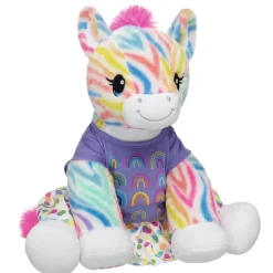 Rainbow Zebra Stuffed Animal Gift Set