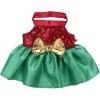 Red and Green Sequin Dress