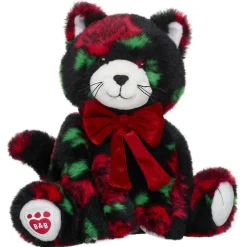 Red Rose Kitty Stuffed Animal with Red Velvet Gifting Bow