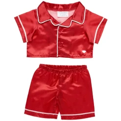 Red Satin PJs Set