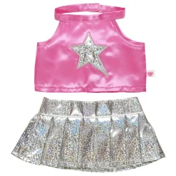 Silver Pleated Skirt Set