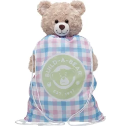 Spring Gingham Toy Bear Carrier