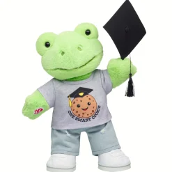 Spring Green Frog Stuffed Animal "One Smart Cookie" Graduation Gift Set