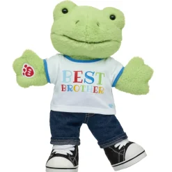 Spring Green Frog Stuffed Animal "Best Brother" Gift Set
