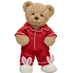 Timeless Teddy Bear Red Satin Pajama Gift Set