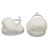 White Fuzzy Slippers