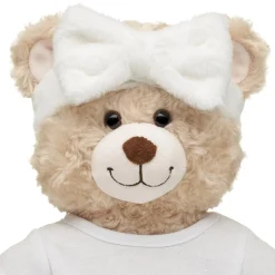 White Plush Bow Headwrap