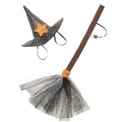 Witch Hat and Broom Set